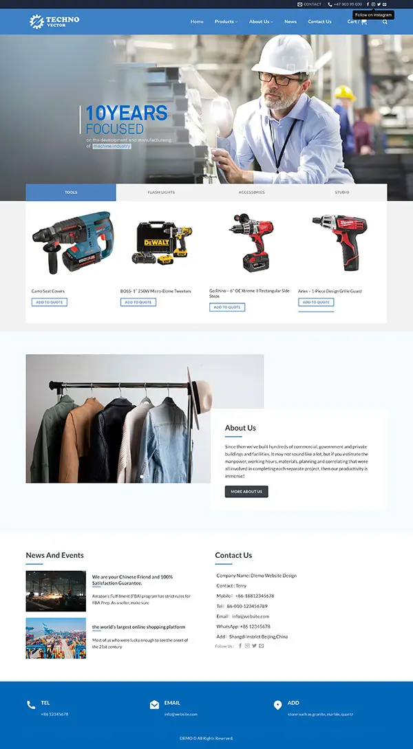 热销B2B询盘展示型模版插图7